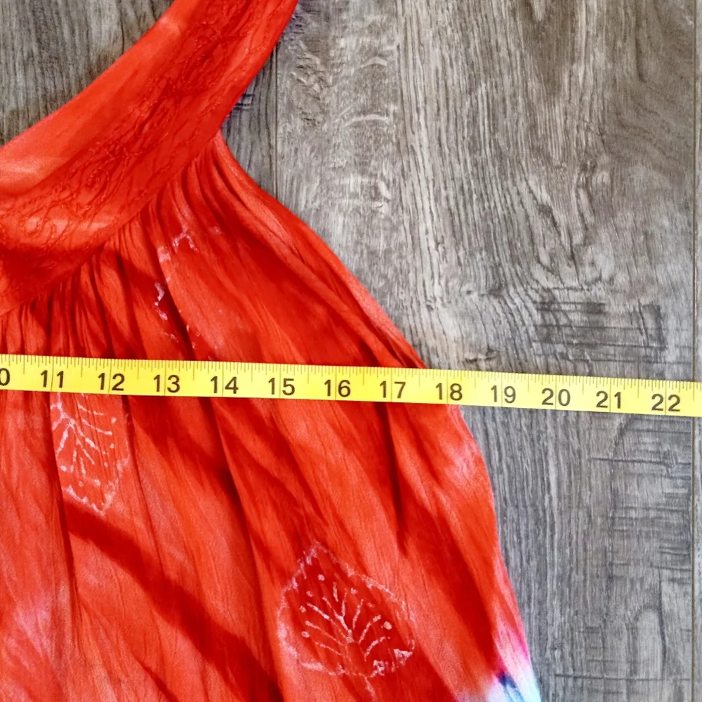 Colors of India free size tank tunic tie dye print